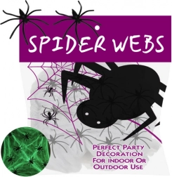 Svjetleća paukova mreža za Noć vještica s 20 paukova Ruhhy