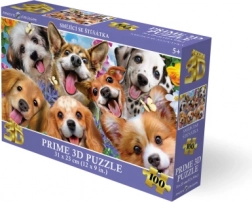 3D puzzle Nasmijana štenad 100 dijelova