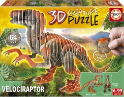 Educa 3D puzzle velociraptor 64 dijelova