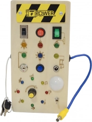 Drvena interaktivna LED busy ploča 2Kids Toys