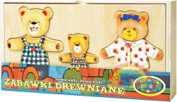 Obuci medvjeđu obitelj – drvena igra oblačenja