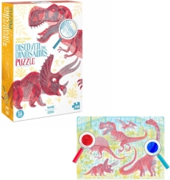 Edukativna slagalica Otkrijte dinosaure Londji, 200 dijelova s povećalima