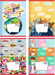 školska bilježnica A5, 30 listova, crte – rječnik 8 mm