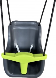 Plastična dječja ljuljačka s sigurnosnim pojasom, antracit