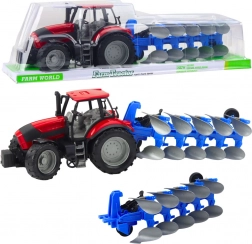 Traktor s plugom crveni 50 cm