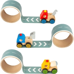 Small Foot drveni auto sa samoljepljivom cestovnom trakom