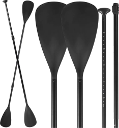 Sklopivo aluminijsko veslo 2-u-1 za SUP i kajak, 4-dijelno, podesivo 210 cm