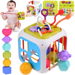 Obrazovna aktivna kocka sa sorterom oblika i cimbalima