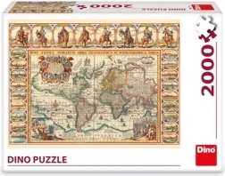 Puzzle DINO povijesna karta svijeta 2000 dijelova