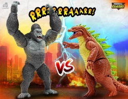 Primal Clash dvoboj Boss vs King Kaiju – set akcijskih figurica 21 cm