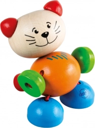 Detoa drvena mačkica na gumici