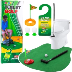 Zabavni toaletni golf set s podlogom, putterom i lopticama
