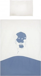 Dječja pamučna posteljina za krevetić BELISIMA Ballons 90 × 120 cm, plava, 3-dijelna