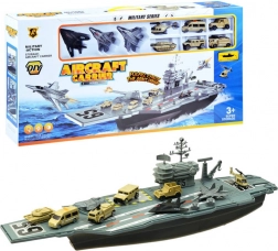 Veliki vojni nosač zrakoplova – igrački set s avionima i vozilima