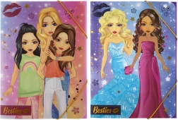 Školske mape s preklopnom gumicom A4 Besties