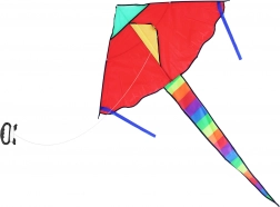 Leteći zmaj od najlona 120 × 70 cm s dugom na repu