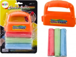 Set snažnih kreta za pločnik s narančastim držačem, 3 kom