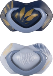 Canpol babies silikonska simetrična duda Light Touch Gold, 18m+, 2 kom, plava