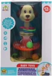 Zvrk s kuglicama – psić, plastična igračka za najmlađe