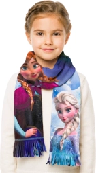 Dječji flis šal Frozen Elsa i Anna plavi