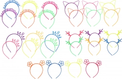 Traka za kosu s ukrasom, mješavina boja