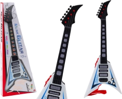 Dječja električna gitara sa svjetlima i melodijama – bijela