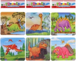 Puzzle i bojanka 2-u-1 – dinosauri, 2×16 dijelova, 3 varijante