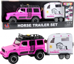 Terensko vozilo s prikolicom za konje sa svjetlima i zvukovima