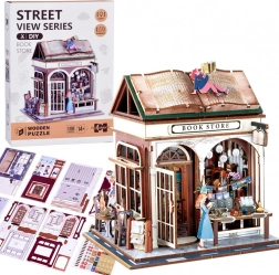 drvene 3D puzzle knjižara sa svjetlom, 148 dijelova