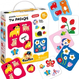 Kontrastne slagalice CzuCzu Tu Pasuje