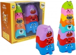 Piramida s plastičnim šalicama za bebe Životinjice