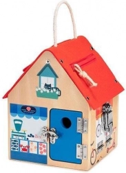 Lilliputiens drvena manipulativna kućica sa bravama s lisicom 3+