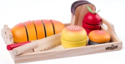 Drveni set za rezanje doručka