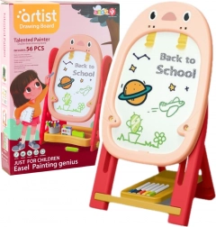 Dvostrana magnetska ploča s igrama za djecu ružičasta