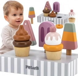 VIGA PolarB drveni sladoledi na stalku – set 5 kom