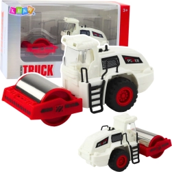 Građevinski parni valjak s metalnim valjkom, svjetlima i zvukovima