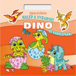 bojanka kvadrat lijepi i bojaj dino