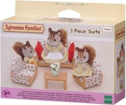 Three-piece SYLVANIAN FAMILIES Sofa Set for Dollhouse