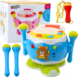 Interaktivni glazbeni bubanj za djecu sa svjetlima i zvukovima plavi