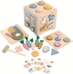 Multifunkcionalna drvena motorička kocka farma 2Kids Toys