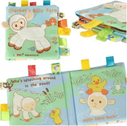 Dječja osjetilna knjiga s janjcem i etiketama