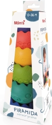 Pastelna senzorna piramida za bebe