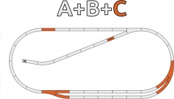 Roco geoLINE set tračnica C s podlogom – paralelni odsjek H0