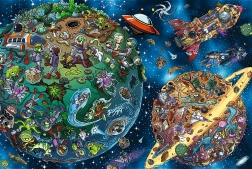 Puzzle Treflíci u svemiru
