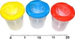 Čaša za vodu s poklopcem na zatvaranje i držačem za kistove