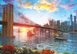 Puzzle ART PUZZLE zalazak sunca u New Yorku 1000 dijelova