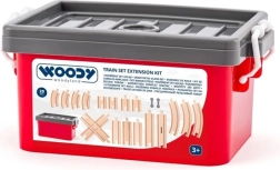 Woodyland set drvenih tračnica u plastičnoj kutiji - 20 kom.