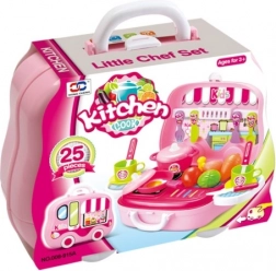 Kuhinjski set u koferu u obliku autića za male kuharice