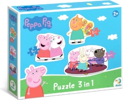 Puzzle Peppa Pig prijatelji 3-u-1 (2, 3 i 4 dijela)