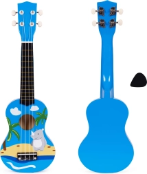 Dječje ukulele od drva s 4 najlonske žice i trzalicom ECOTOYS